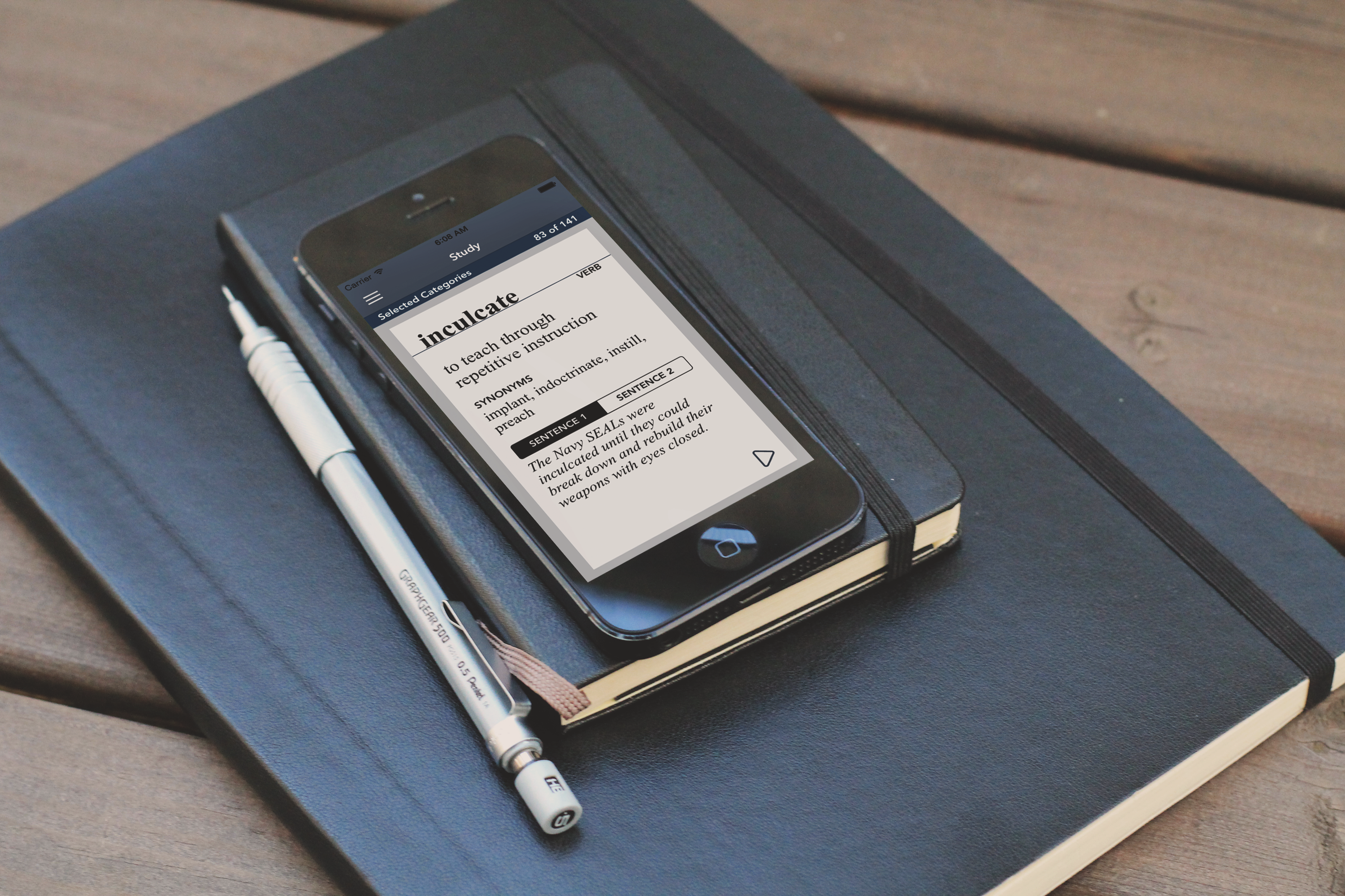 AccelaStudy Vocabulary Builder on iPhone